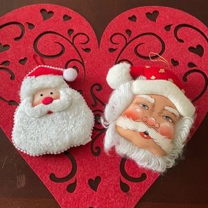 Santa Cloth Ornaments Lot!